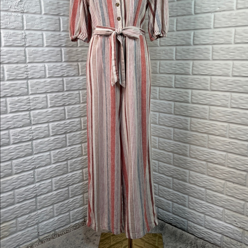 UNIVERSAL THREAD JUMPSUIT V NECK BUTTON UP WIDE L… - image 5
